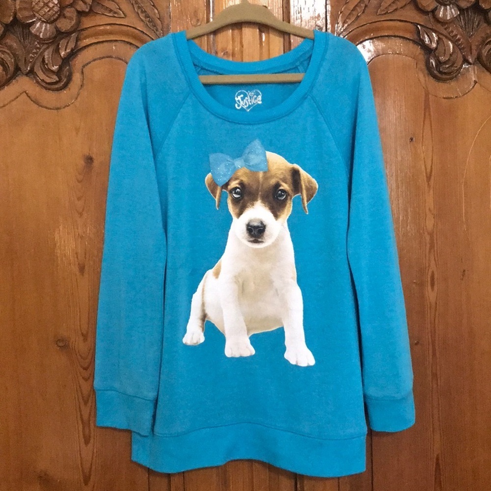 Justice Long Sleeved Sweatshirt W/ Dog Graphic